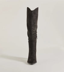 Chic Statement Faux Suede Knee-High Boots