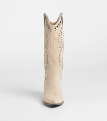 Moving Along Studded Cowboy Boots