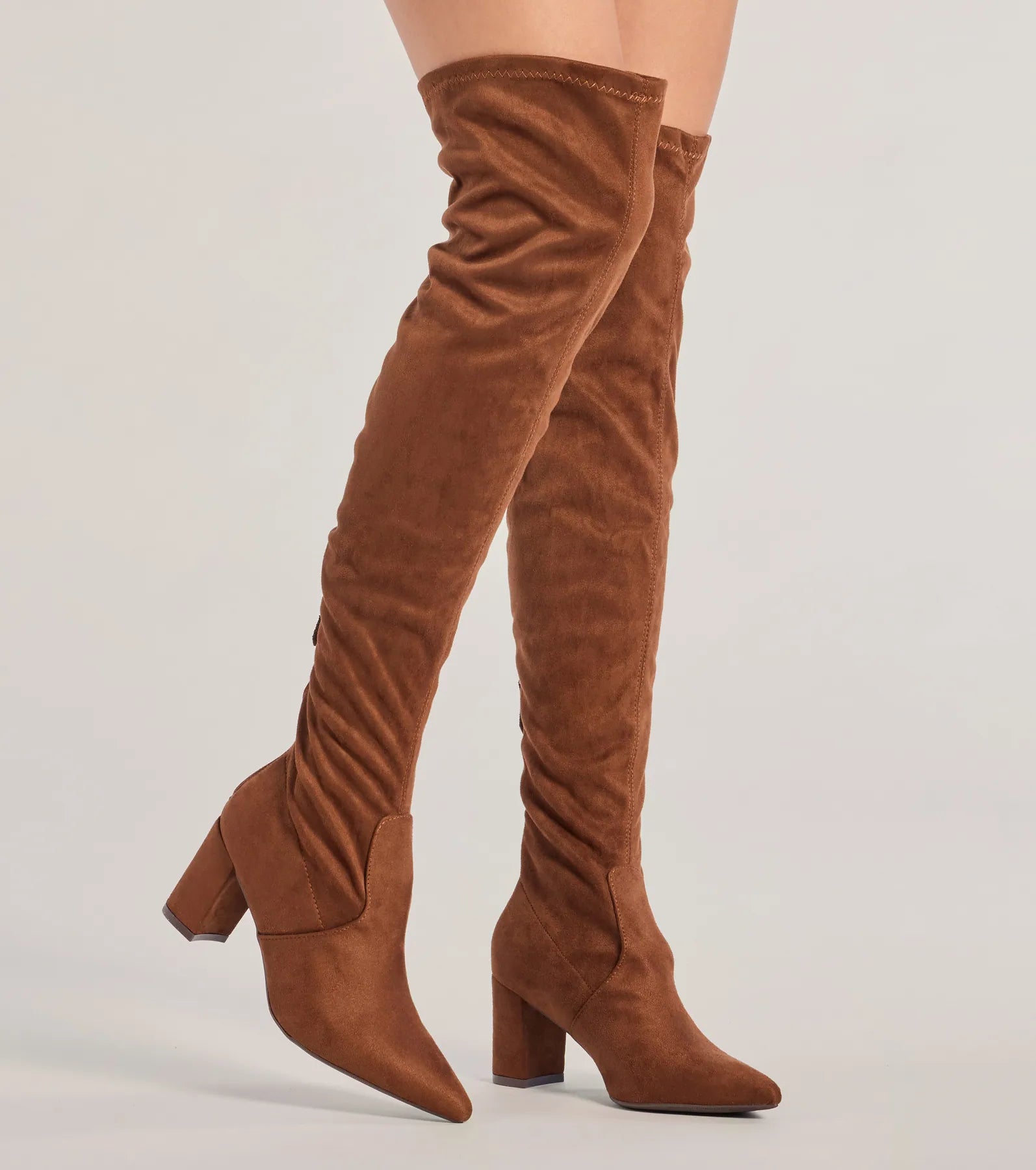 Feelin' Fab Faux Suede Over-The-Knee Boots