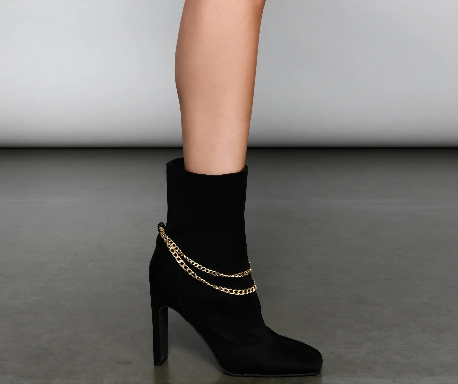 Stylish And Edgy Chain Link Booties
