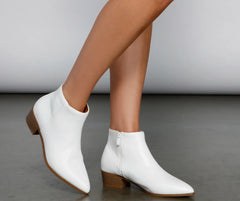 Simple And Elevated Faux Leather Booties