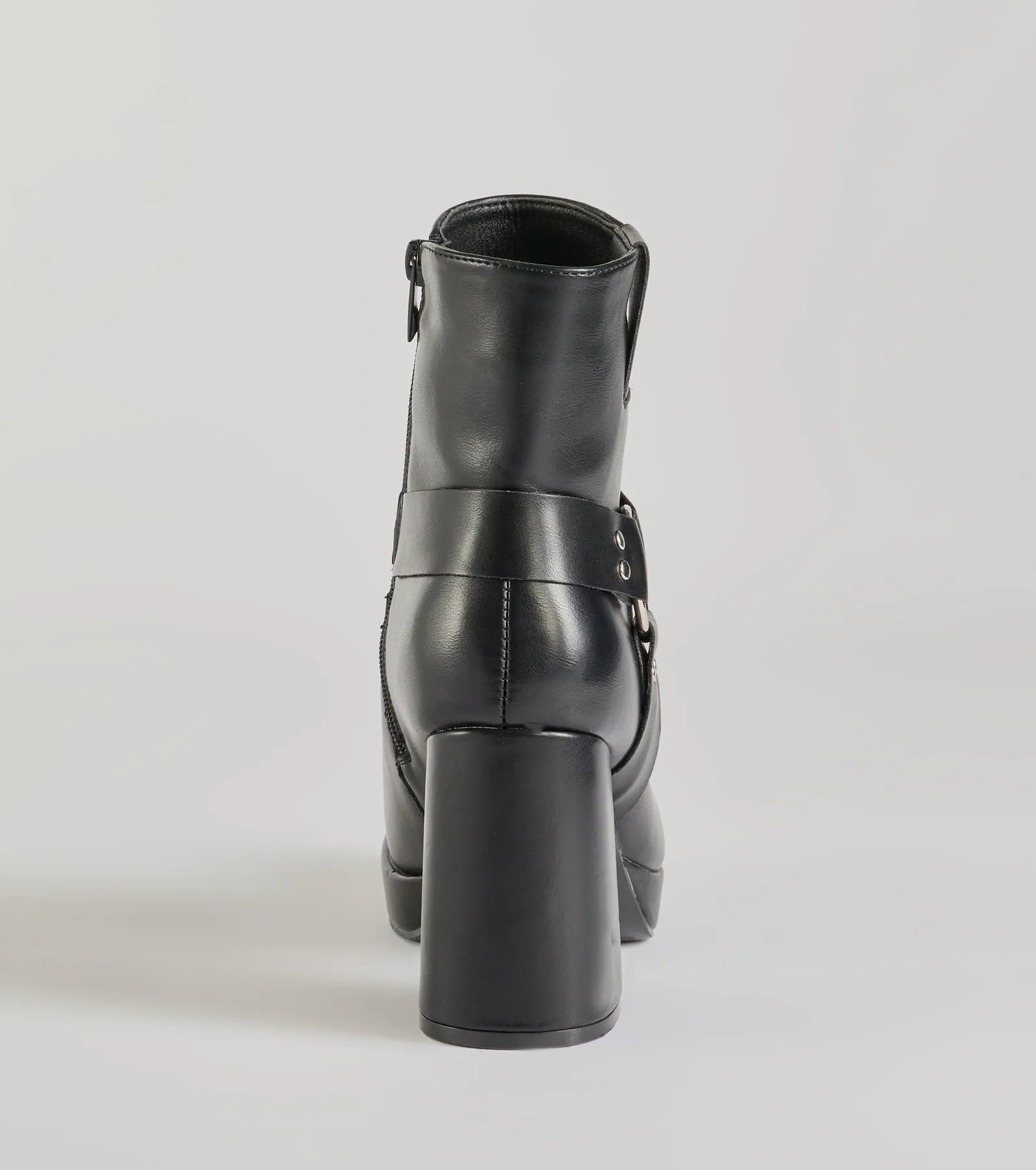 Effortless Edge Moto Faux Leather Booties