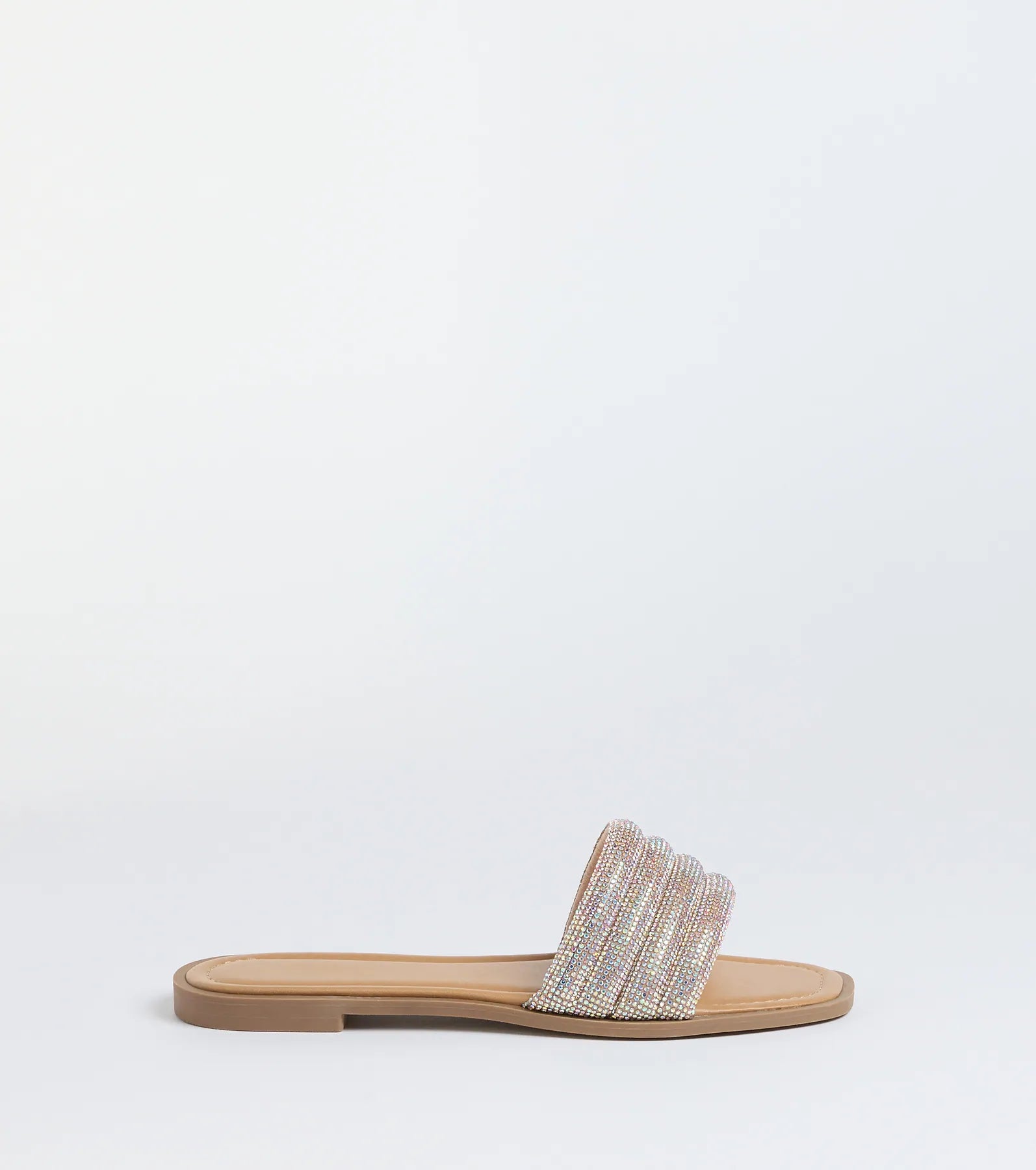 Always Shine Rhinestone Strappy Flat Sandals