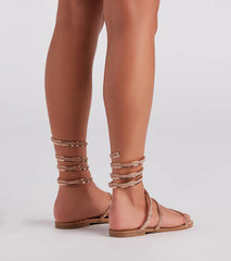 Level Up Rhinestone Spiral Sandals