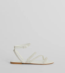 Stunning Artistry Crystal Faux Pearl Strappy Sandals