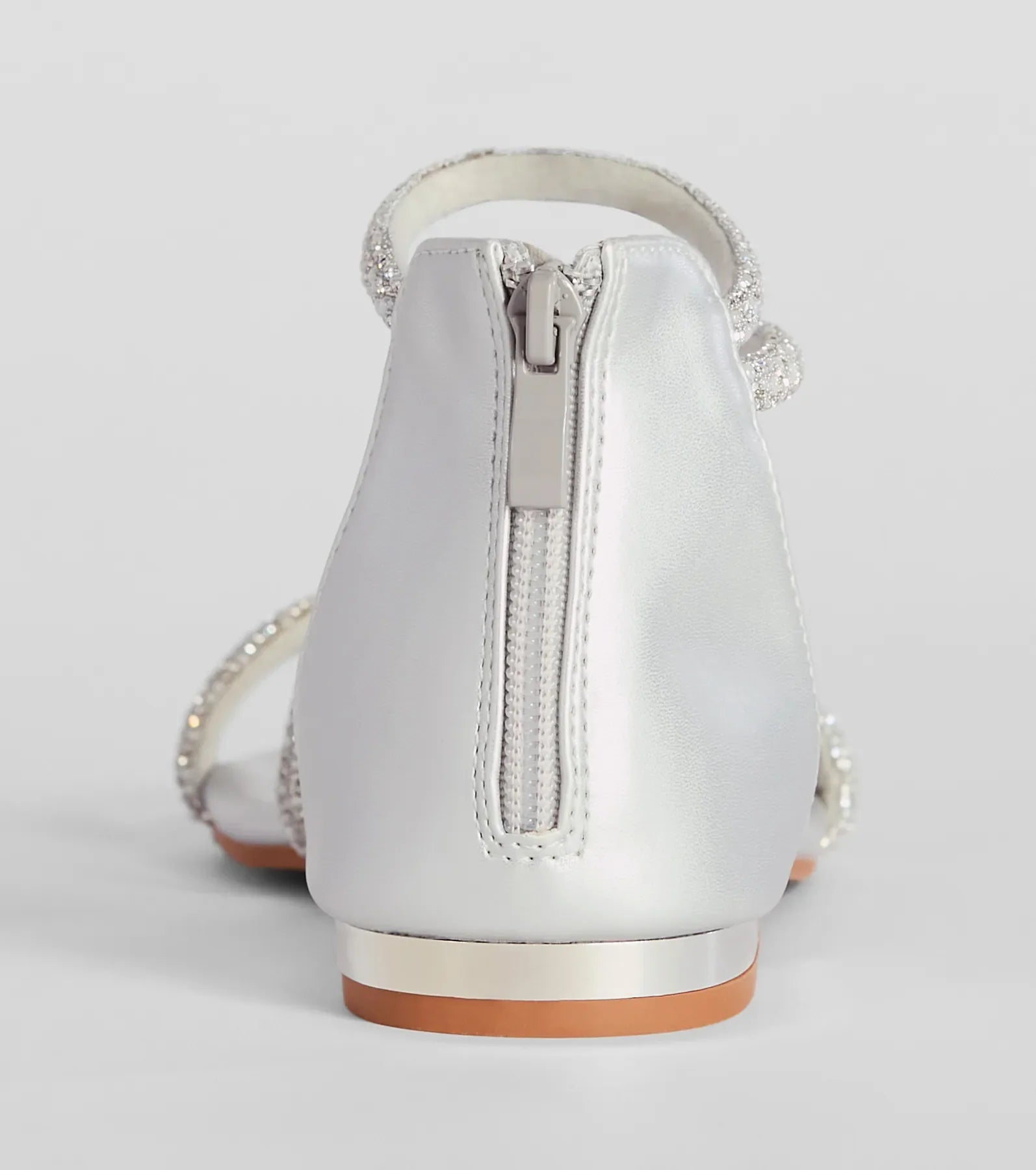 Sparkle And Shine Rhinestone Metallic Flat Sandals