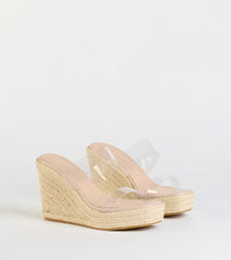 Stylish Transparency Espadrille Wedges