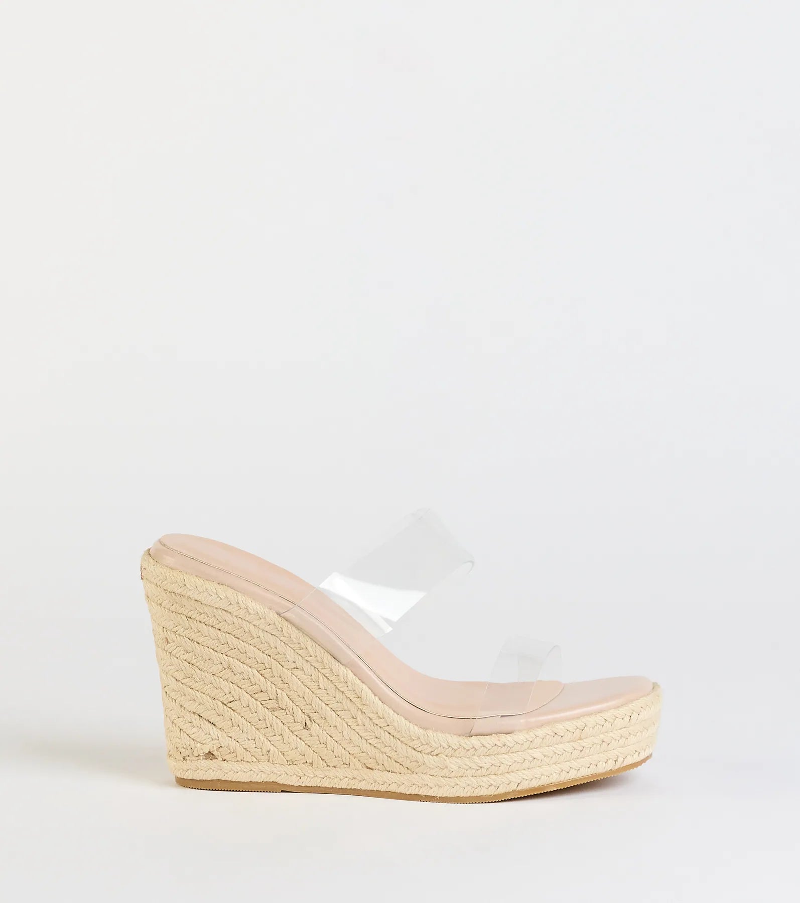 Stylish Transparency Espadrille Wedges