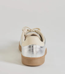 Pair To Perfection Metallic Lace-Up Sneakers