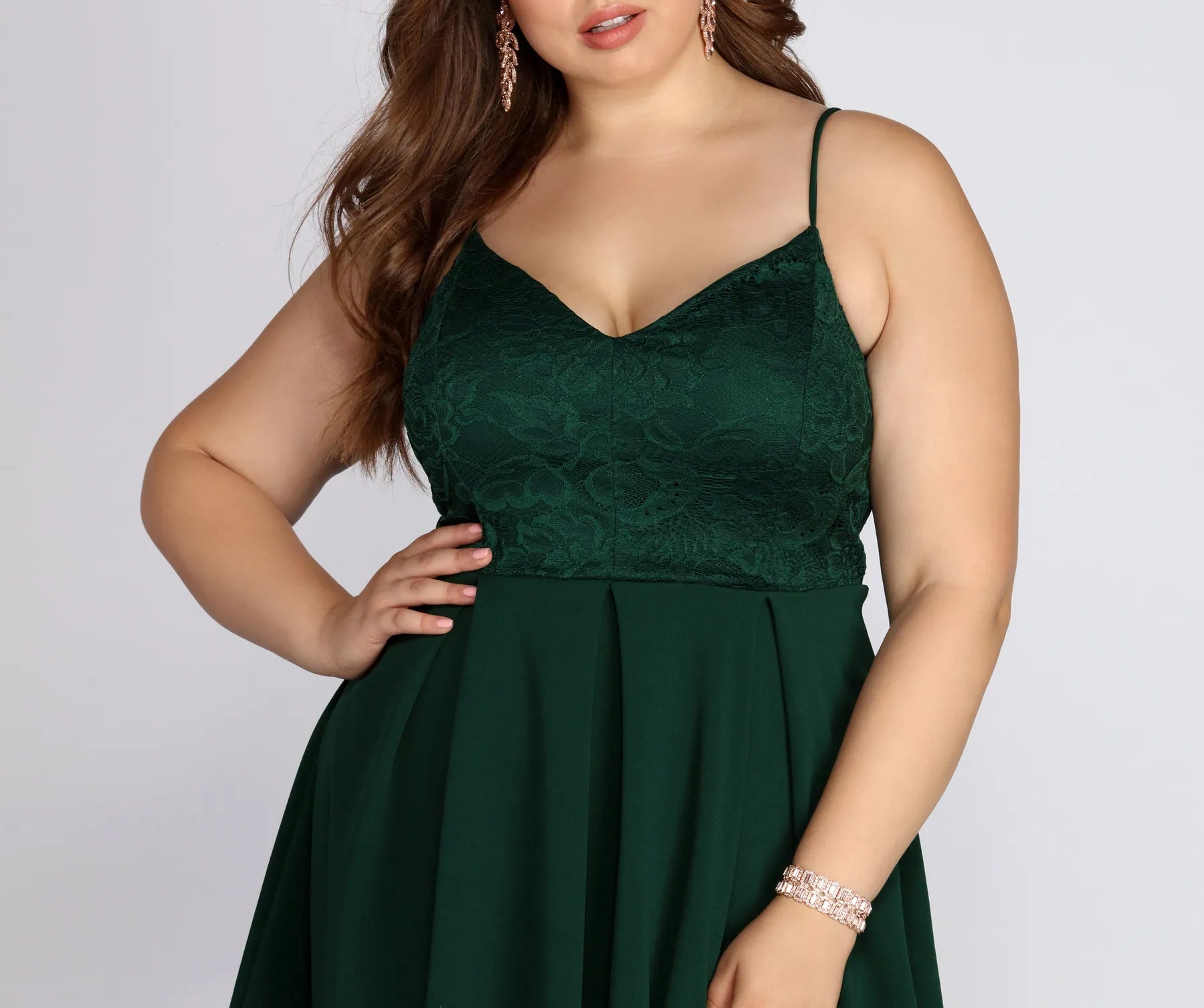 Plus Lace Appeal Skater Dress