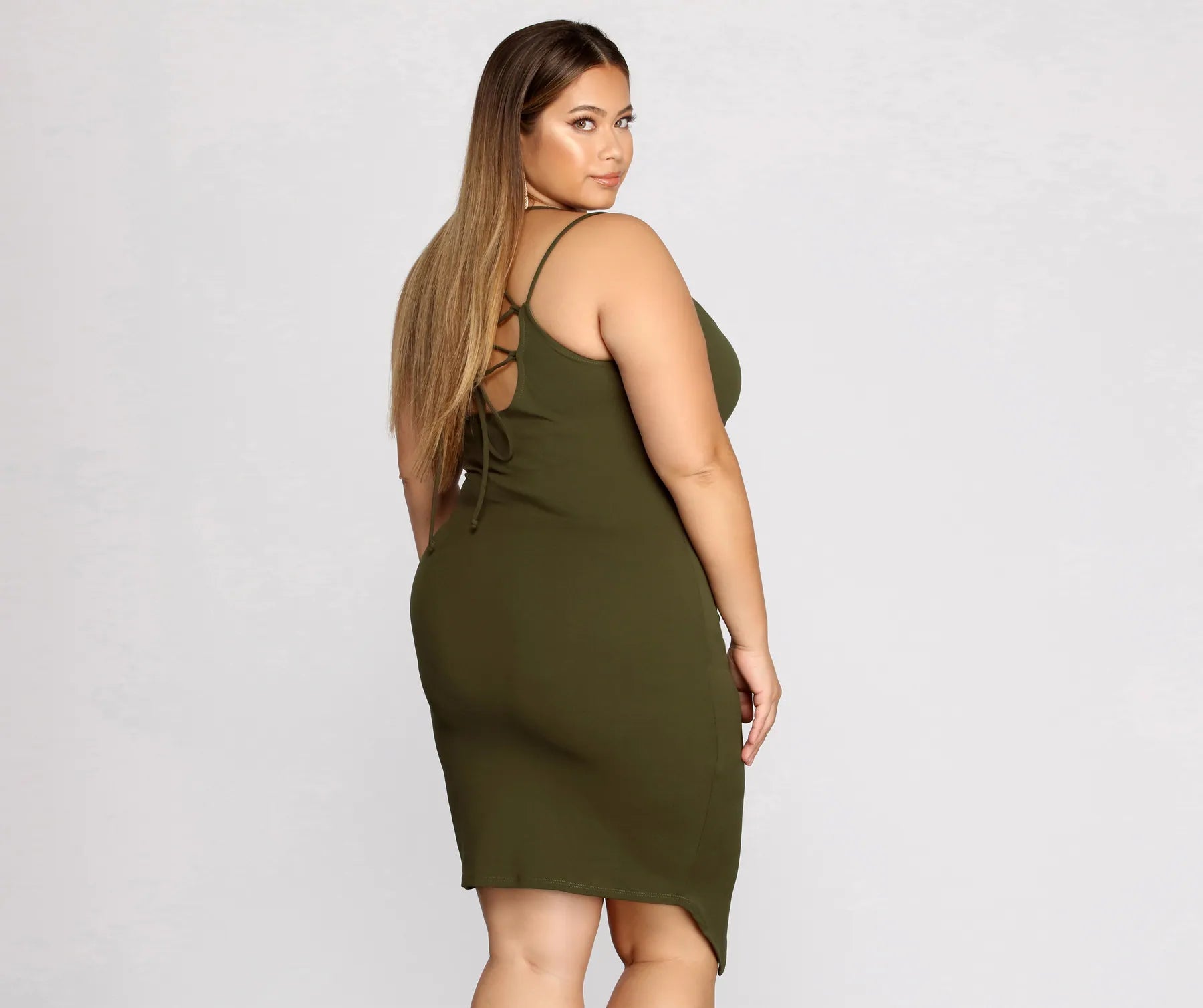 Plus Strappy & Stunning Mini Dress